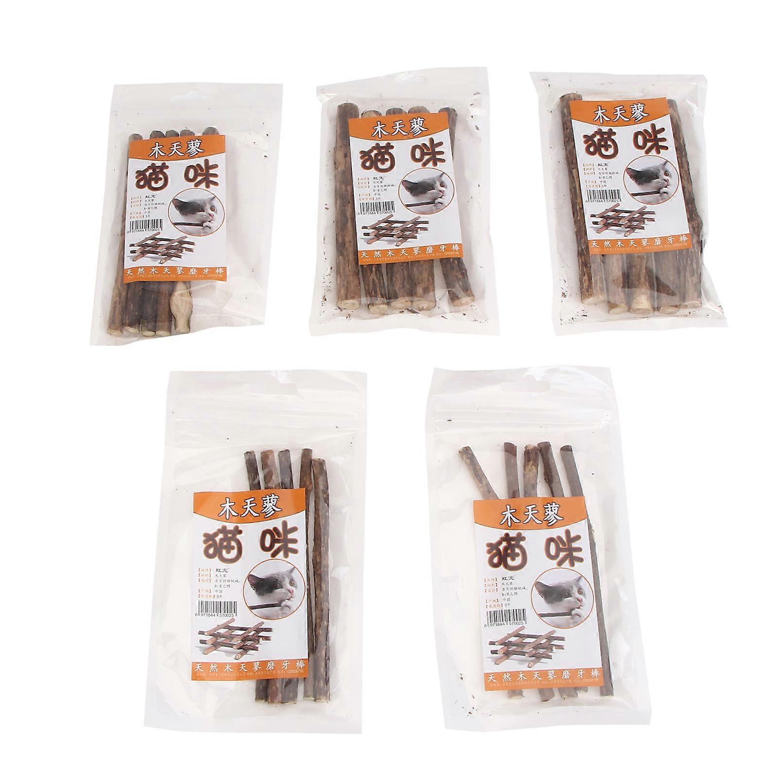 Assorted Color Cat Toy Set with 25PCS Wood Polygonum Sticks for Safe Oral Health Supplies L+ Size