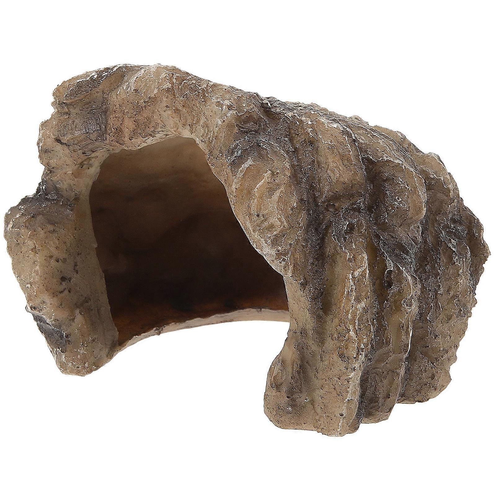 Reptile Hiding Place Resin Rock-Like Habitat Shelter for Indoor Environment 1Set