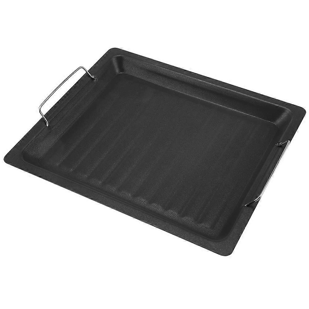 Non-Stick Grill Pan, Rectangular BBQ Plate, Durable Outdoor Cooking Accessories for Picnics and Grilling Activities