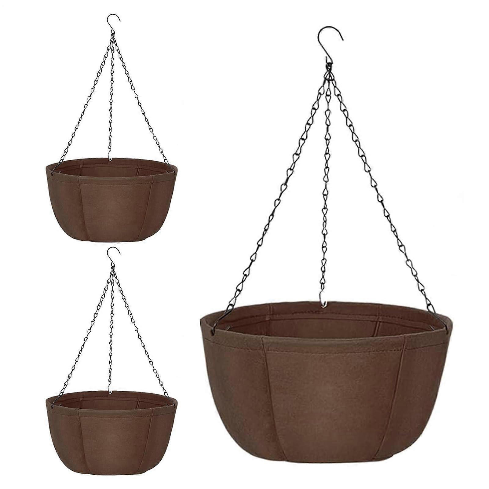 Plant Pot with Chain, Builtin Drainage, Multipurpose Planter, Indoor Outdoor Use 10in