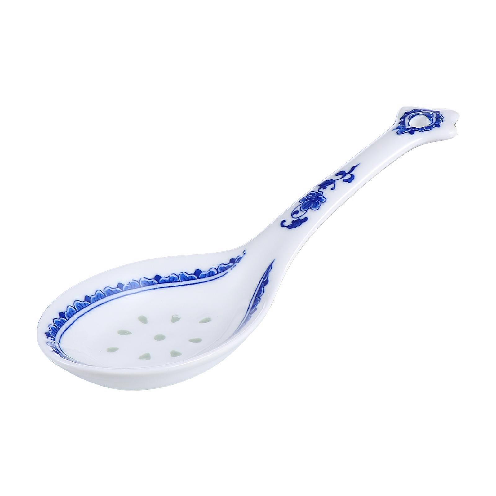 Serving Table Spoons Chinese Soup Scoop Ceramics Restaurants Cafes 21X7X18CM 1Set