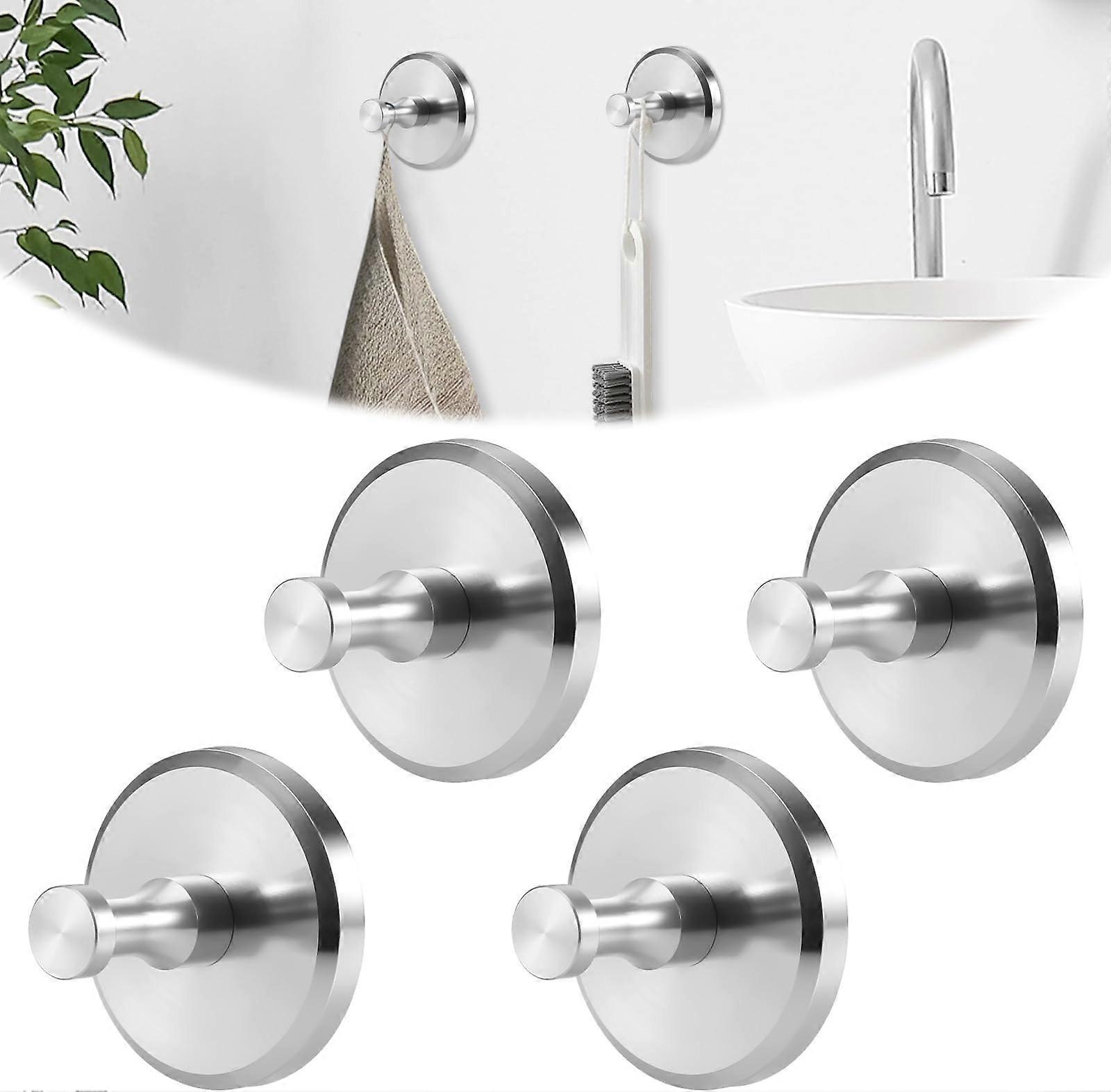 4 pieces suction cup hooks, towel hooks without drilling