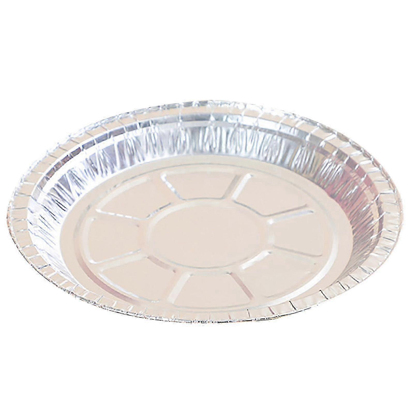 50pcs Δίσκοι φύλλων αλουμινίου κασσίτερου ανθεκτικό στη θερμότητα ασημί χρώμα βαρέως τύπου μίας χρήσης αλουμινόχαρτο πίτα τηγάνια κουζίνας προμήθειες κουζίνας