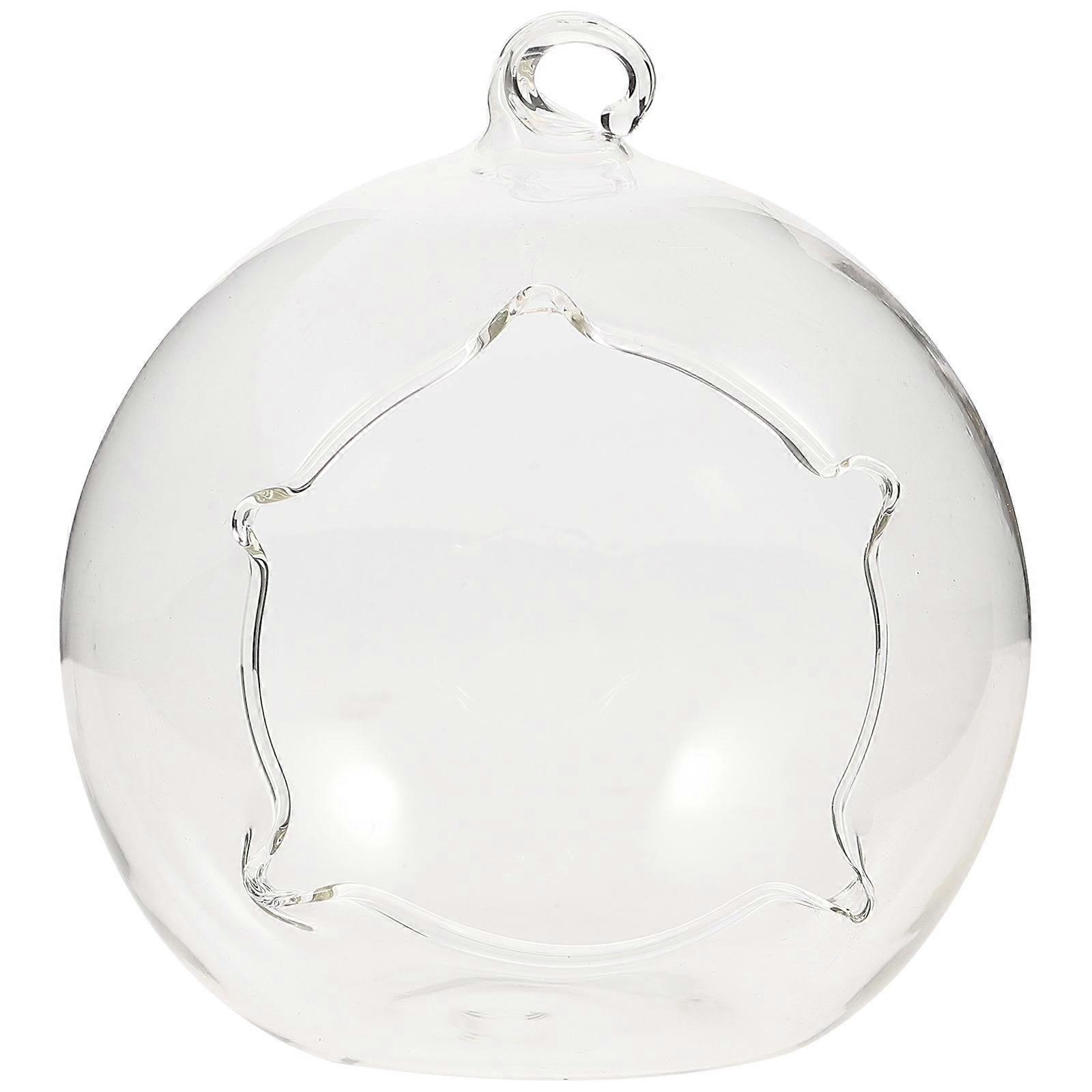 Hamster Habitat Transparent Glass Chinchilla Hideout Cage Ball Shaped Resting 10x10cm For Pet Owners 1Pcs