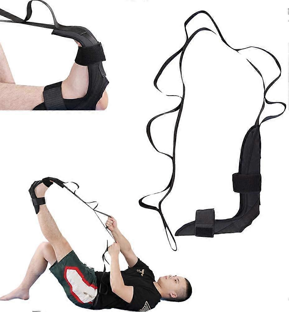 Yoga Stretch Strap with Loops, Flexibility Bands for Calf Stretching, Thigh Muscle Support, Adjustable Length and Durable Material