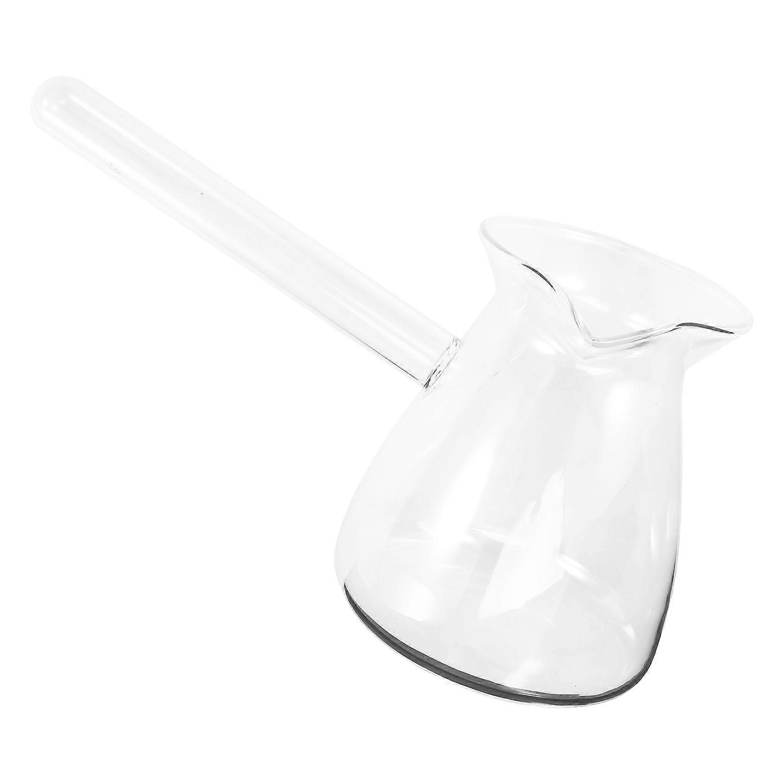 Milk Frothing Cup Glass Teapot Transparent Color Heating Beverages 7.9X4.1X3.5in 1Pcs