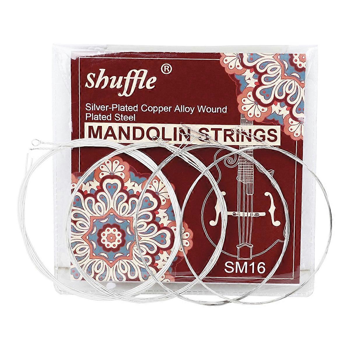 Shuffle SM16 Mandolin Strings Set for 8-String Mandolin Stainless Steel & Copper Alloy Wound Mandoli