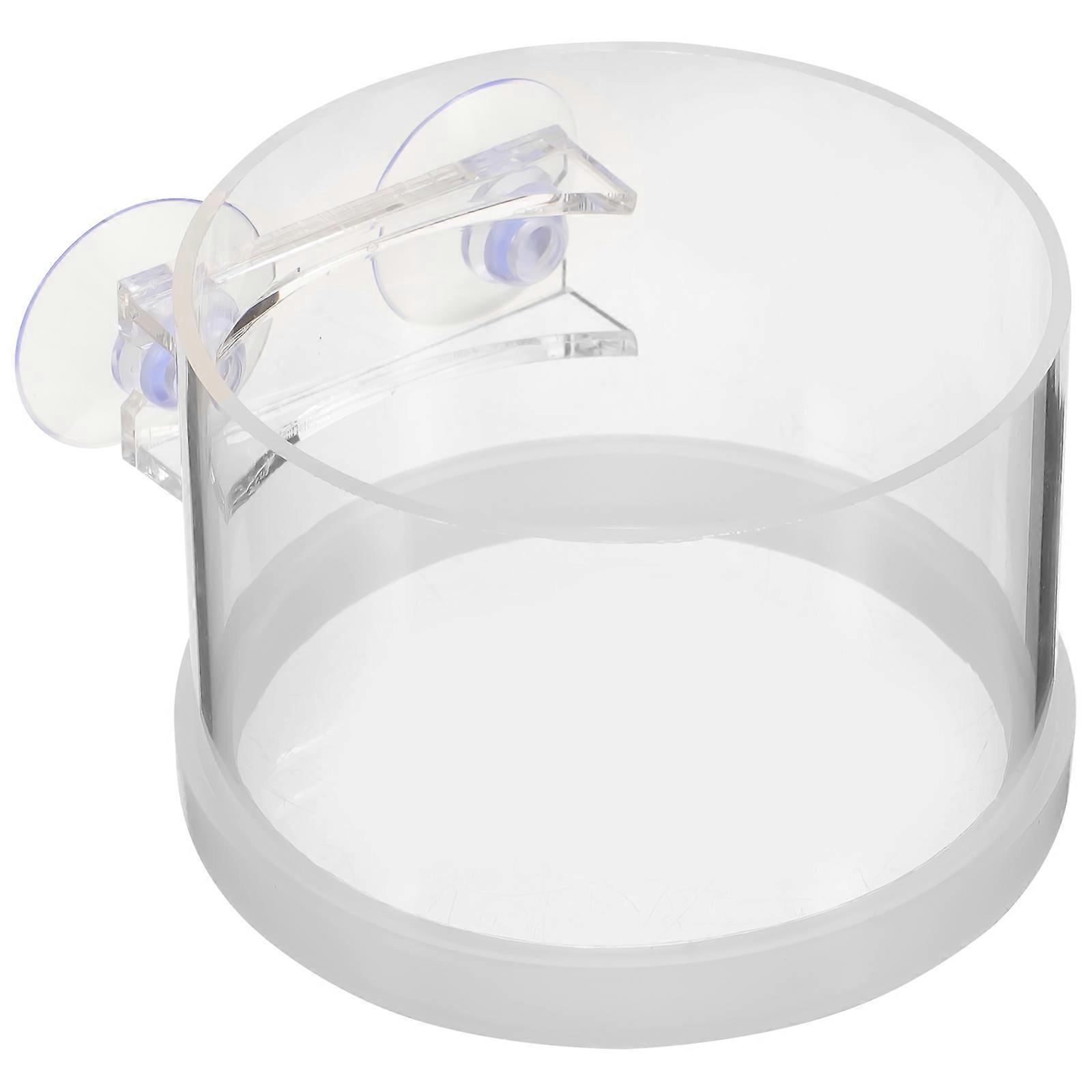 Fish Feeding Rings Floating Feeder Circle Acrylic For Aquarium Maintenance With Suction Cup Attachment Prevent Food Waste 1Pcs
