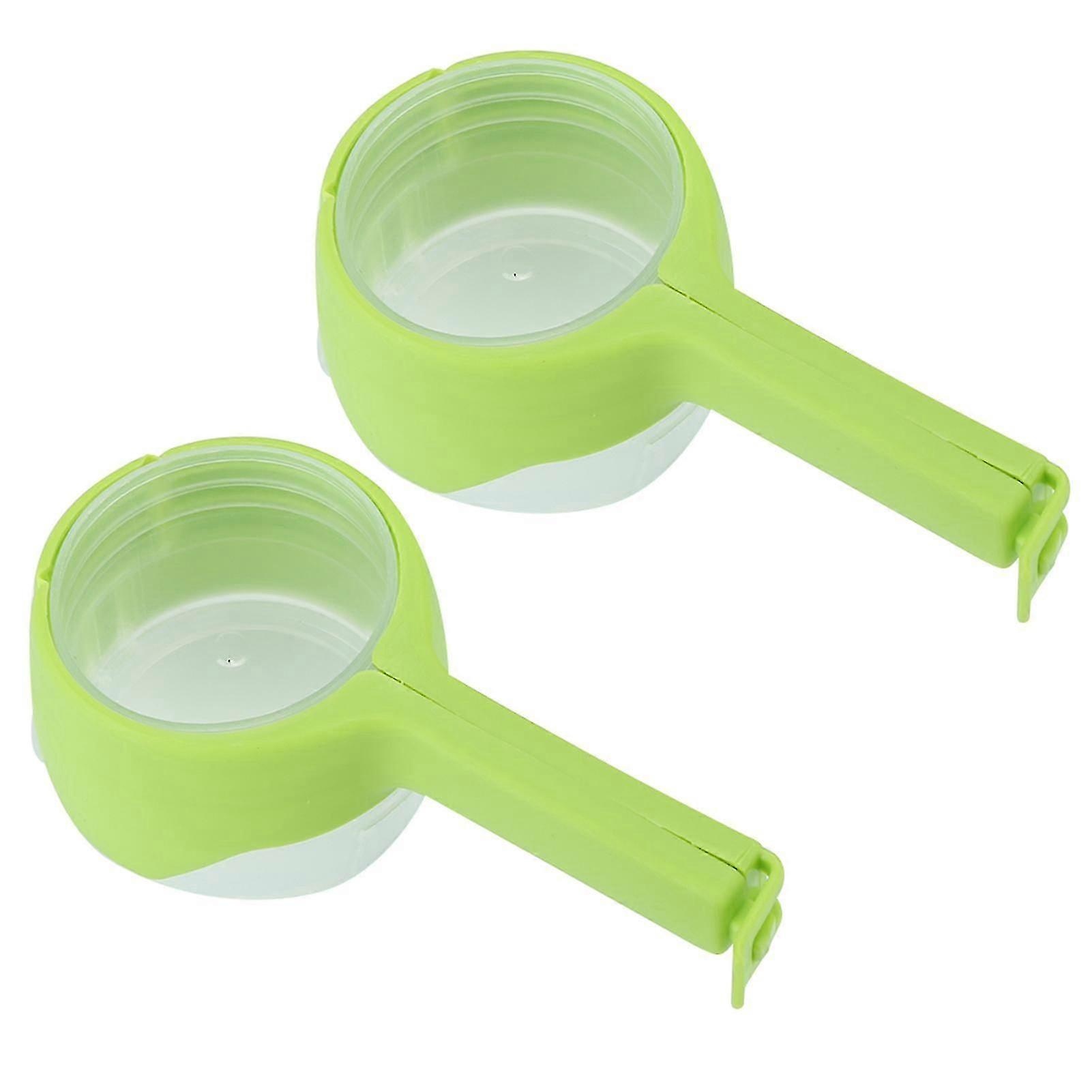 2Pcs Plastic Food Bag Cap Multifunctional Moisture Proof Resealable Sealer