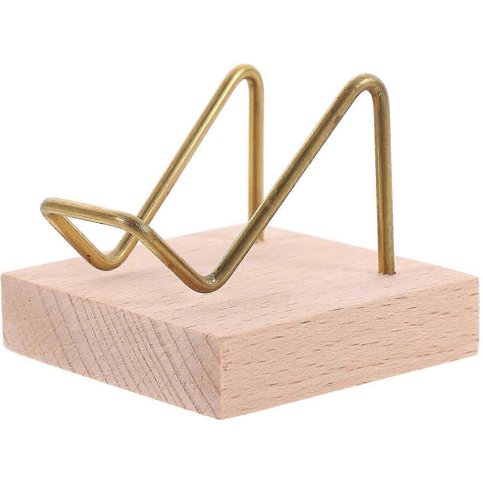 Practical Mineral Stand Sturdy Crystal Display Stand with Metal Arm and Wooden Base for Rock and Minerals Collection