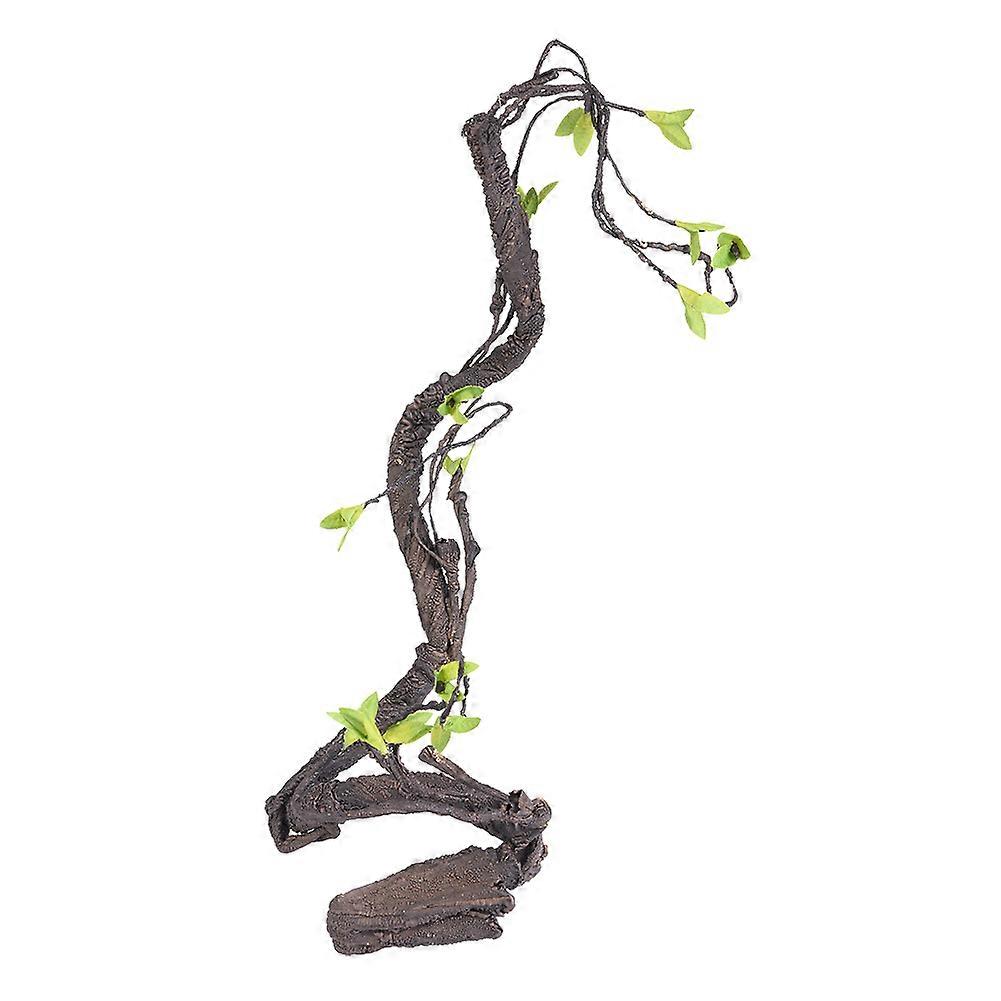 Artificial Reptiles Vine Climber Jungle Forest Bend Branch Terrarium Cage Decor (S)