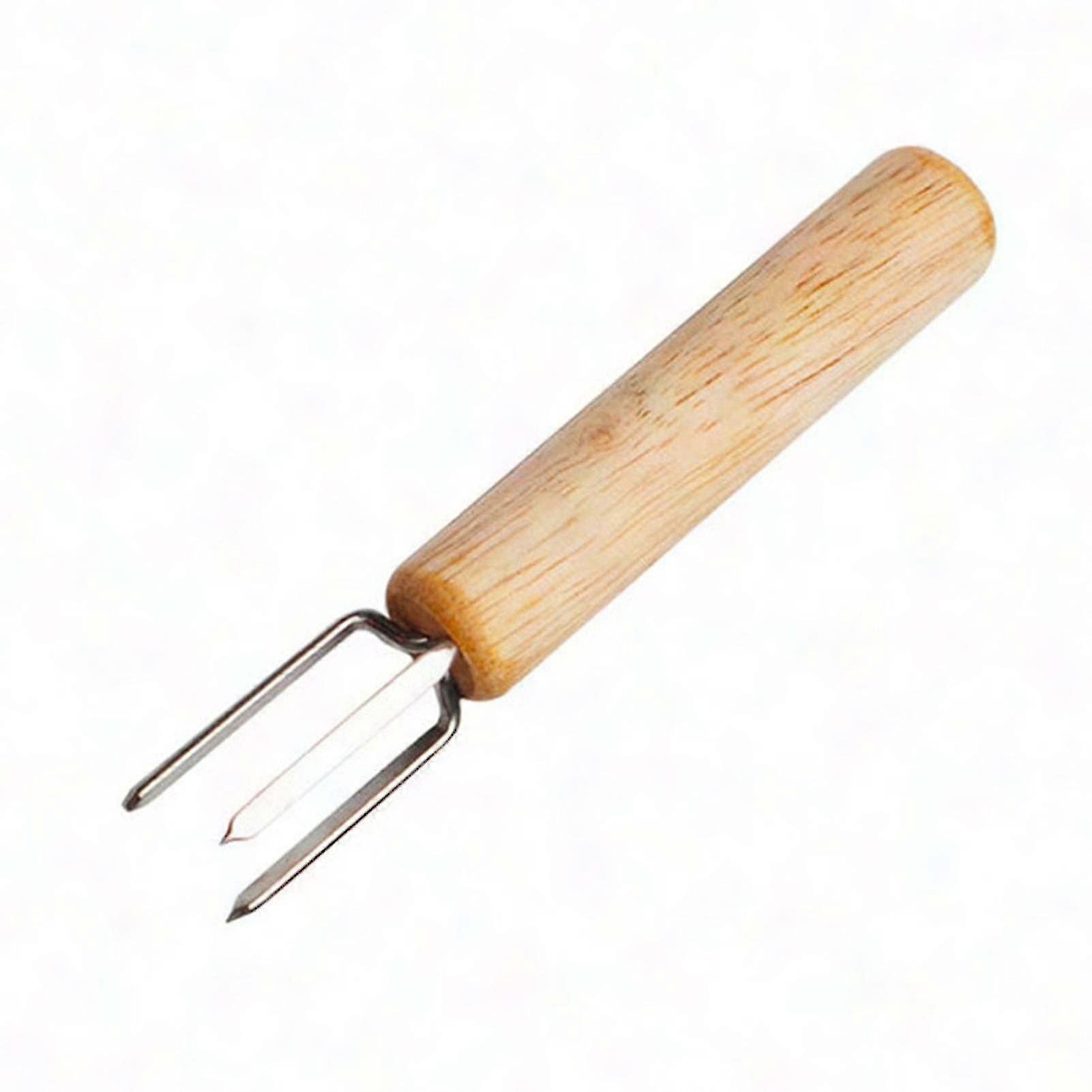 BBQ Corn Holders Fork Multi-Function Barbecue Tools with Wooden Handle for Kitchen