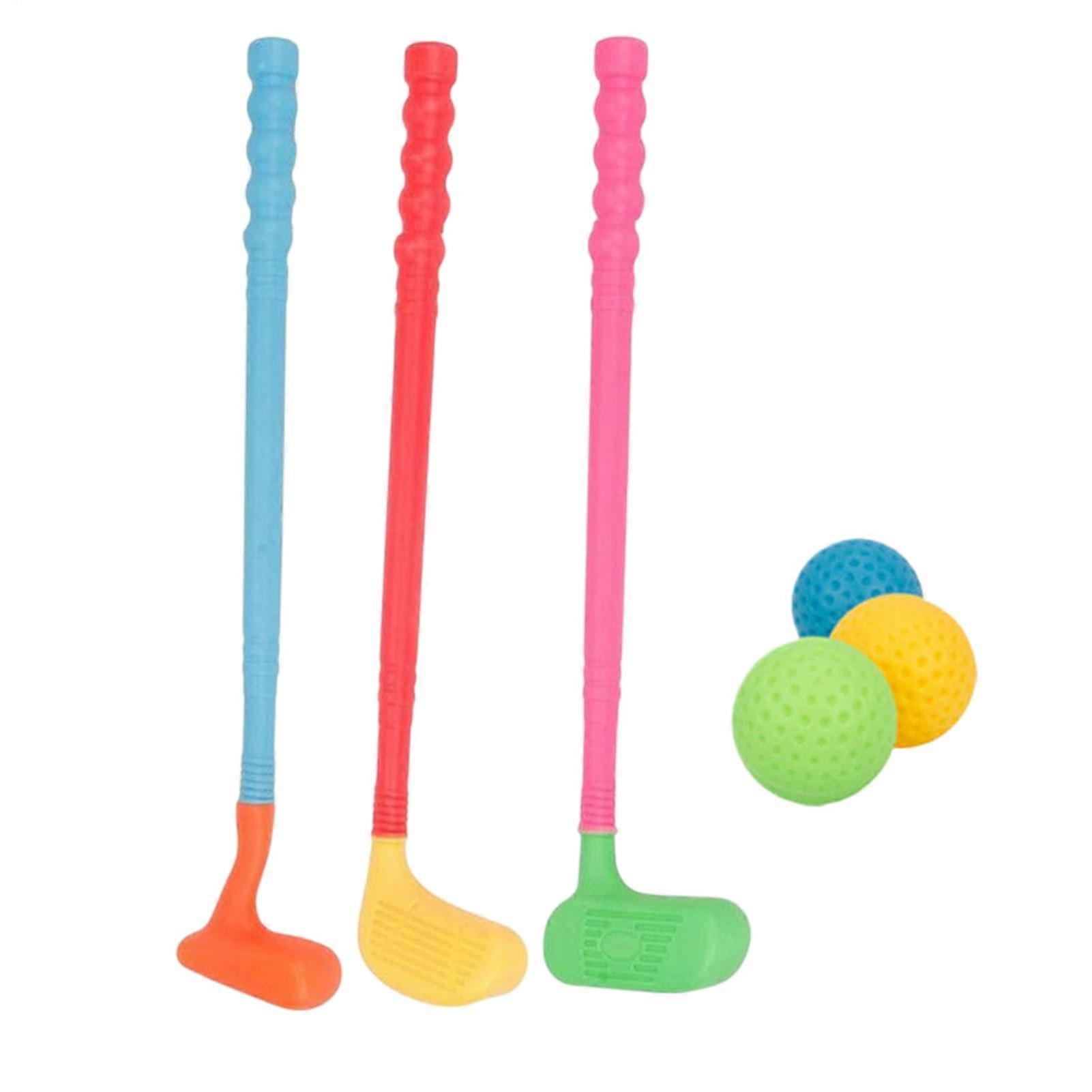 Kids Golf Clubs Set for Toddlers, Indoor Outdoor Golf Play Equipment with Balls for Preschool Sports Training