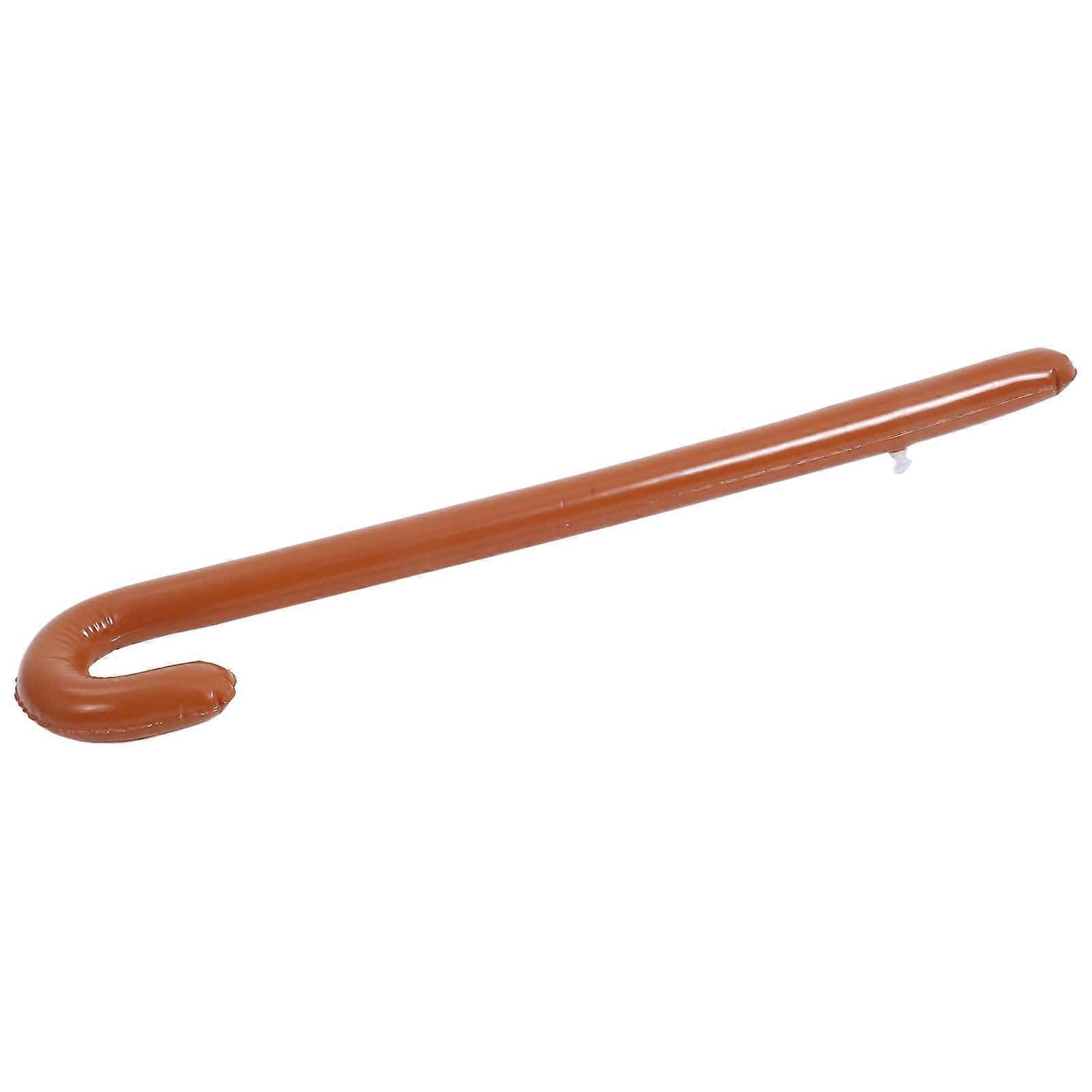 Inflatable Walking Aid Crutch Shape Toy For Pool Party Decoration Light Brown Color 78.00X17.80X4.00CM 1Pcs