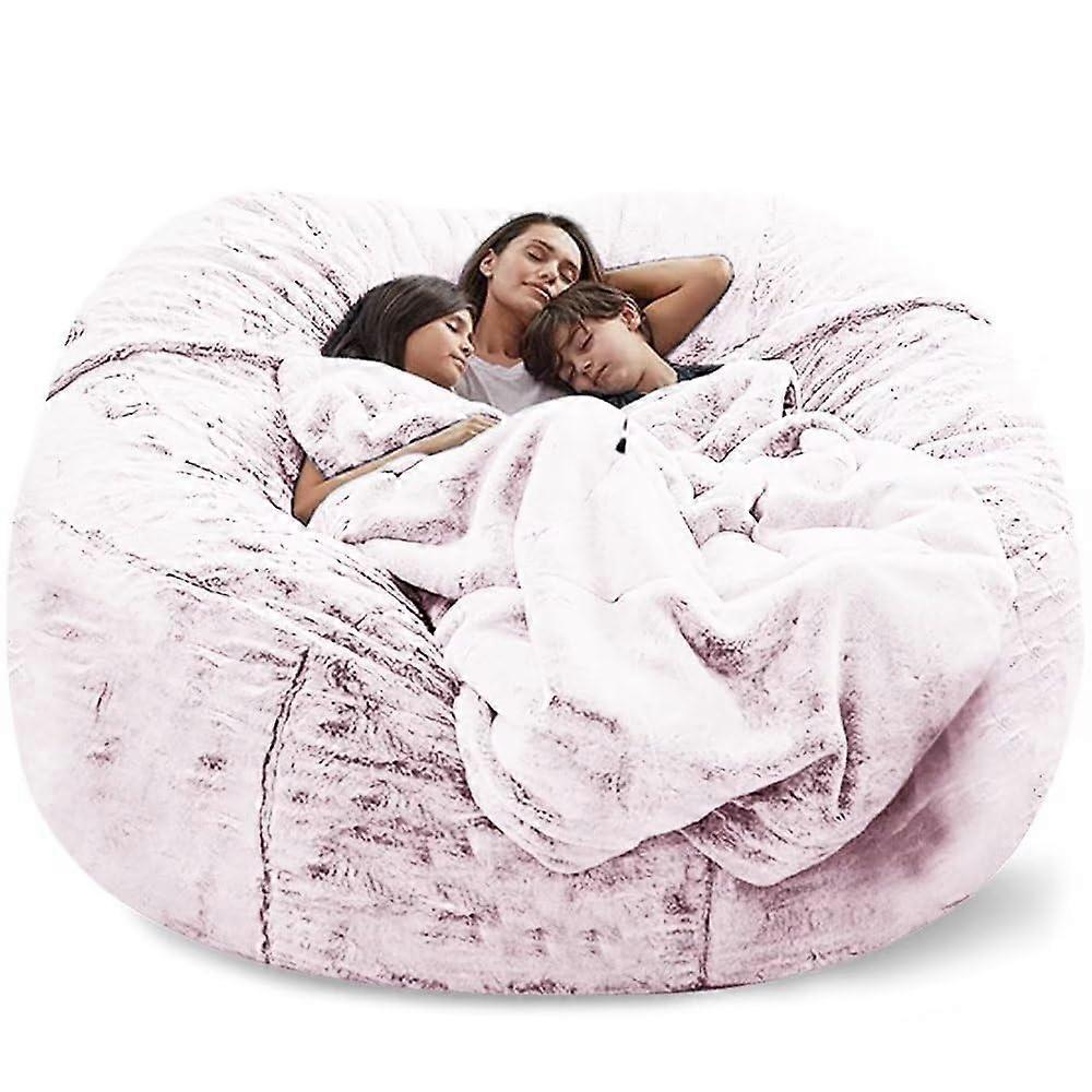 Extra large bean bag cover, 2.7 m, washable, faux faux fur for dorm or lounge