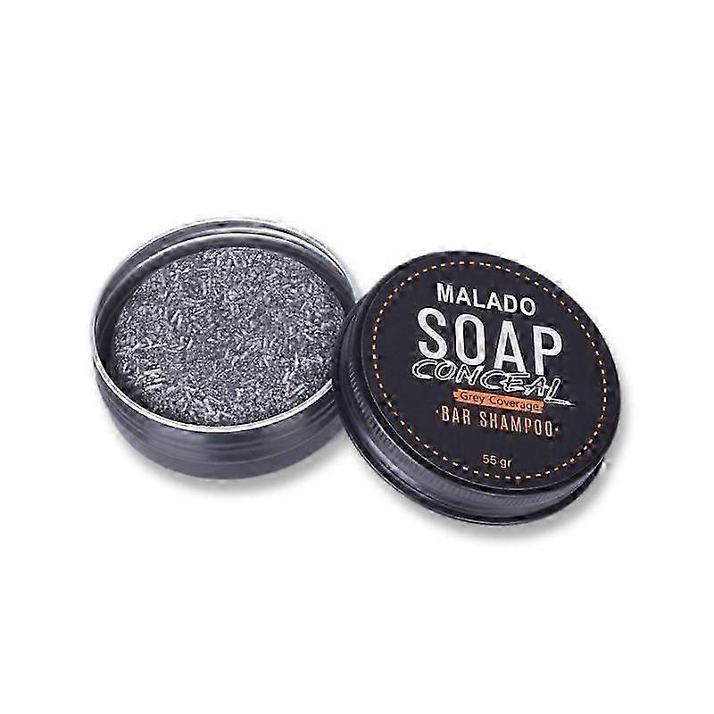 صابون الشعر العكسي الرمادي ، شريط عكسي باللون الرمادي للرجال والنساء ، صابون أسود لتغميق الشعر ، مكونات طبيعية لترطيب وترطيب الشعر