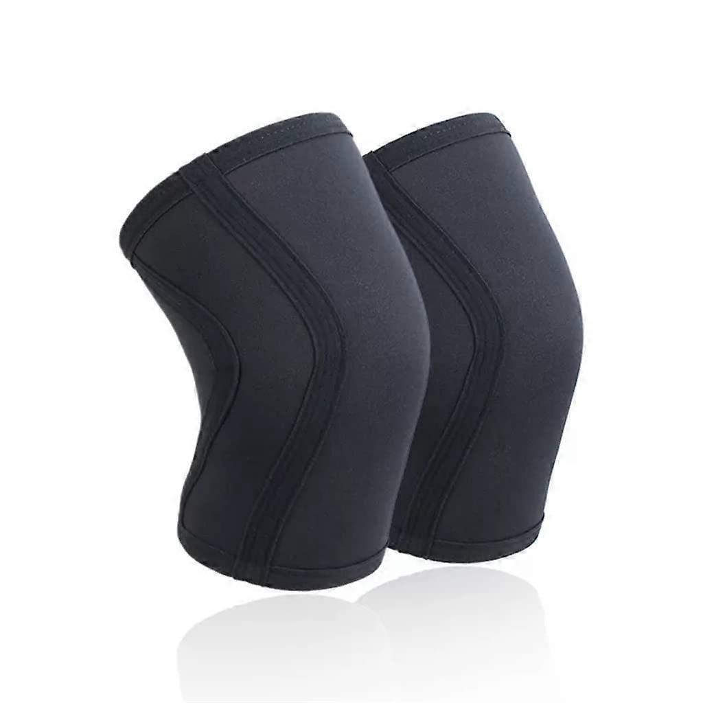Squat 7 mm Knee Pads Support Protection Men Women Gym Sports Basketball Volleyball Protection (Color: A, Size: Lcode) (A Lcode)
