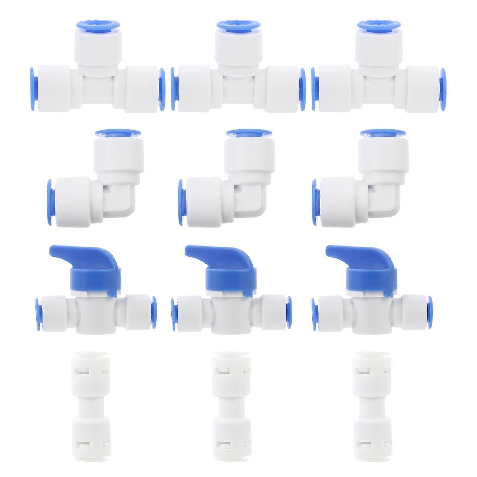 Filter Fittings with PE Material 12Pcs Tube Connectors for Various Needs