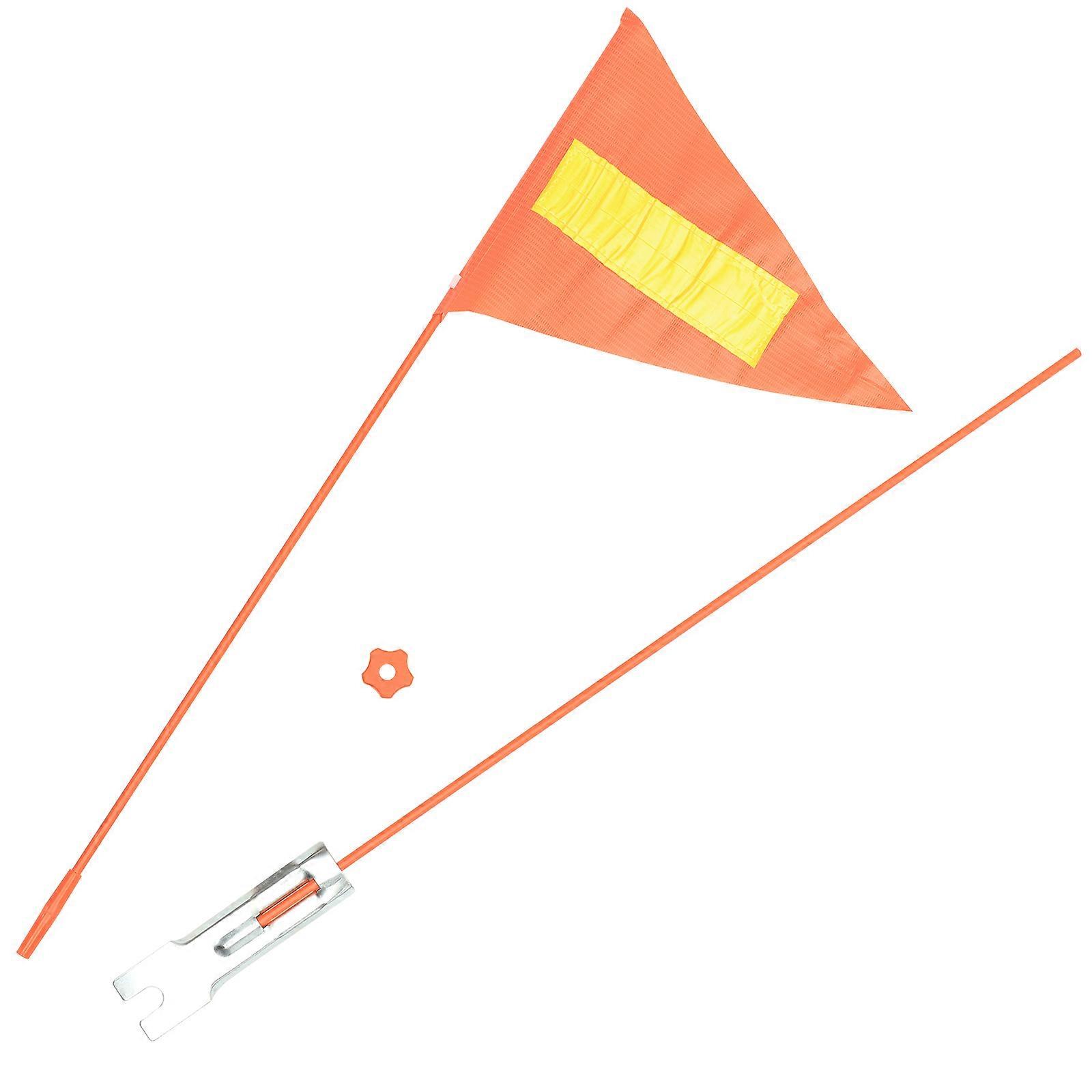 High Visibility Bike Safety Flag Set with Durable Pole – Wind Resistant, Easy Install, Universal Fit for Bikes, Scooters, Trailers, and Karts