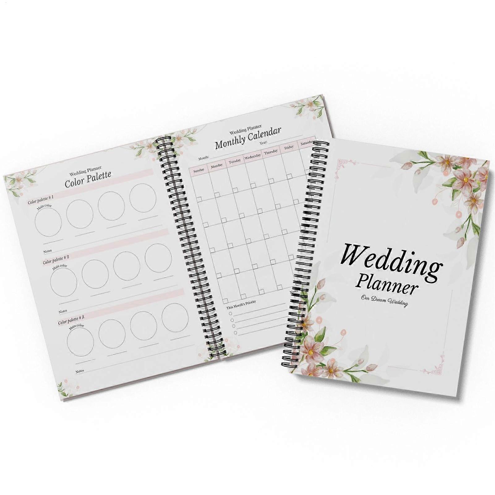 Wedding Planner  Wedding Notebook  Hardcover Engagement Organizer for Couples
