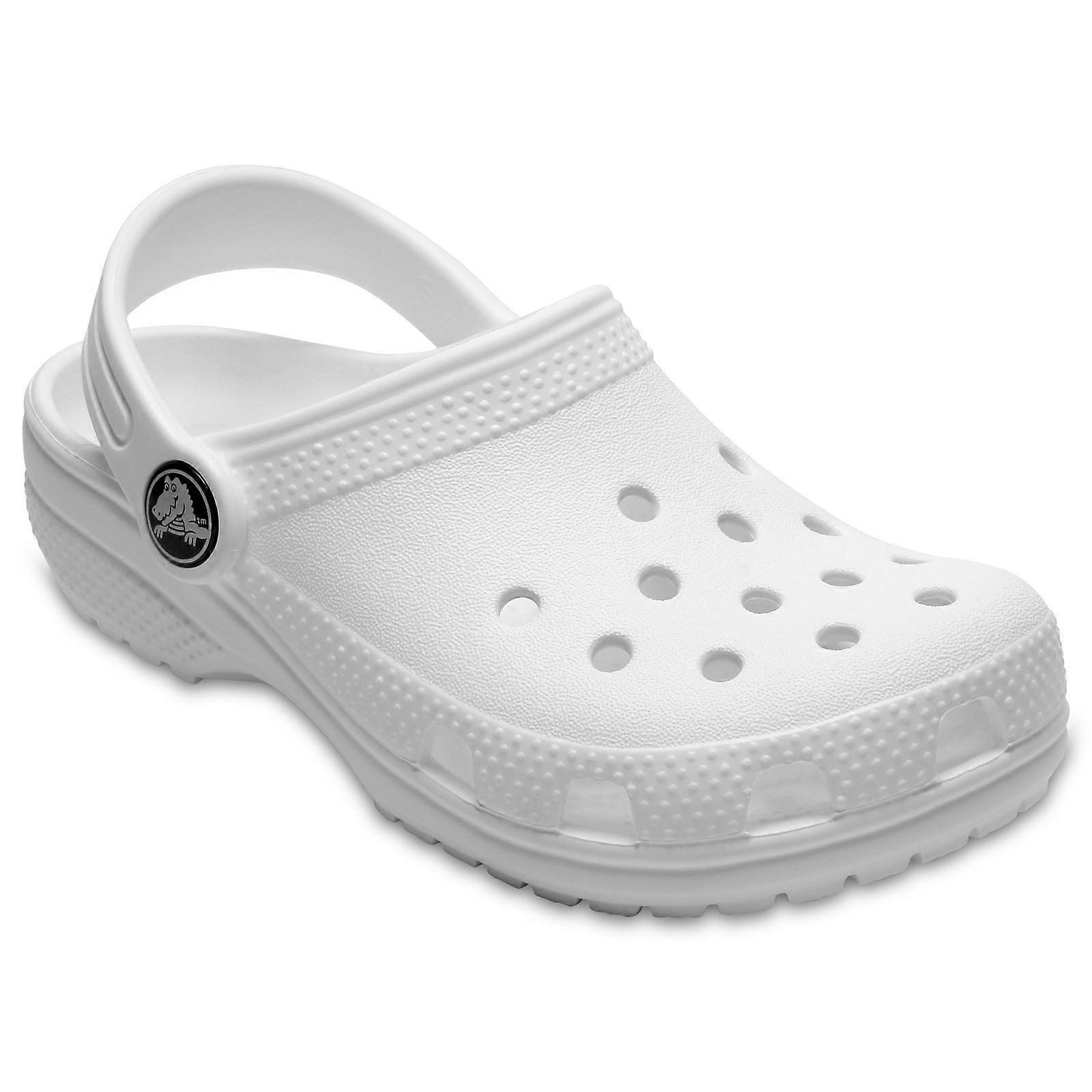 Crocs Kids' Classic Thermoplastic Kid's White Clogs
