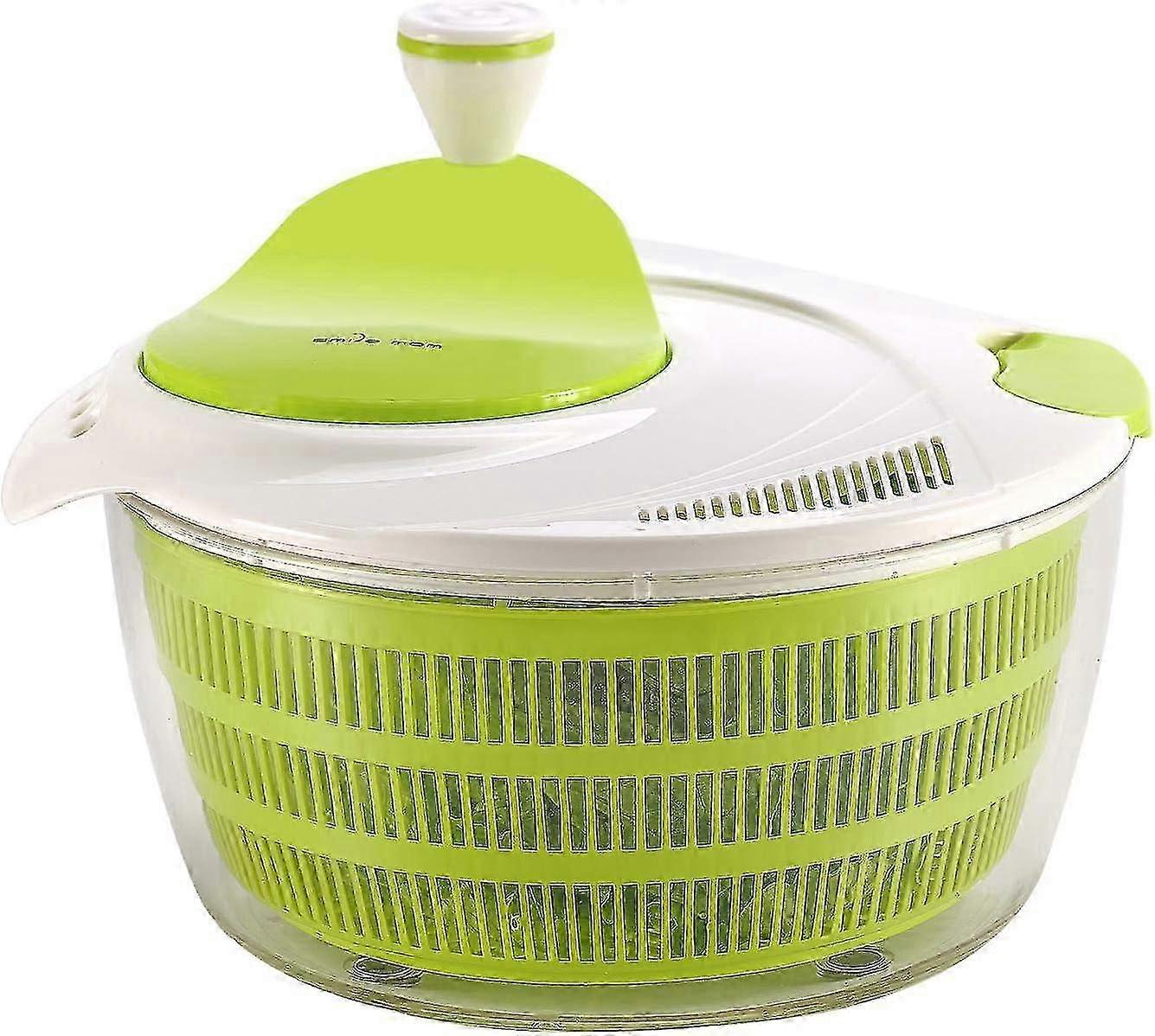 2025 Kitchen Salad Spinner - 4 Liters Fast Vegetable Dryer - BPA Free, Easy to Use & Effective for Fresh Salad Preparation