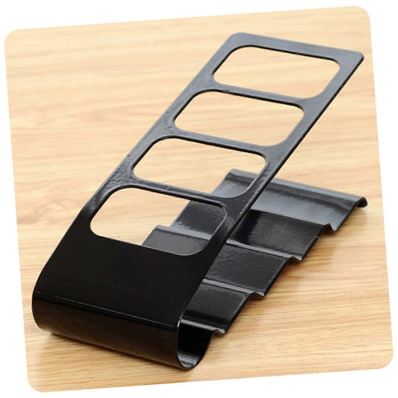 Metallic TV Organizer for Air Conditioning and Remote Controls Black Holder with 4 Compartments for Practical Storage and Easy Access to Your Devices