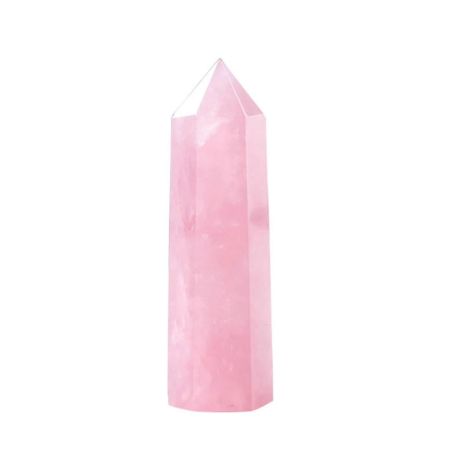 1 piece natural rose quartz crystal obelisk wand point home decor natural stone (Color: One Size, Size: 180200g)