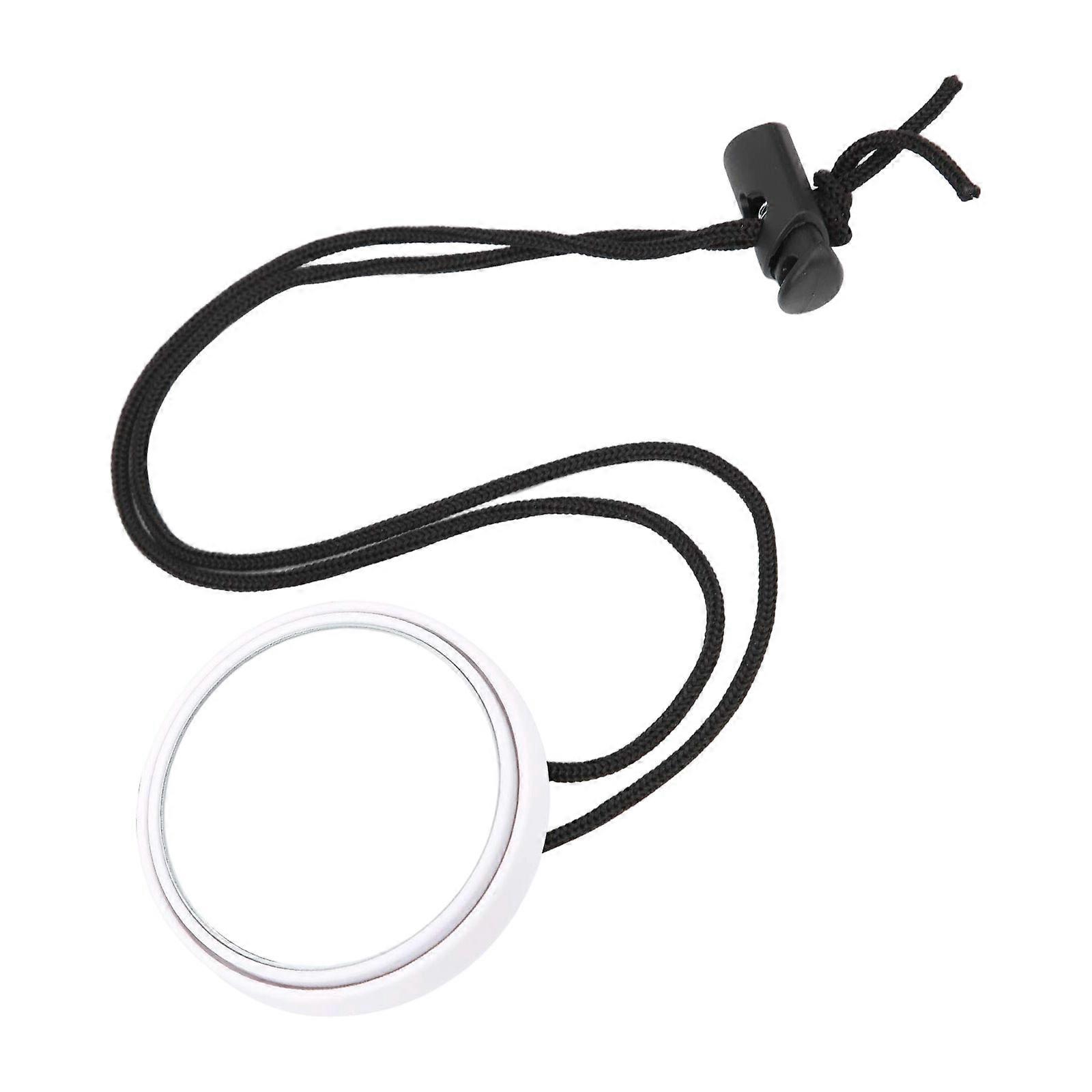 Diving Rearview Mirror Small Swimming Adjustable Lanyard Mirror 360 Degree Scubas Diving Rearview Mirror Easy to Install  White