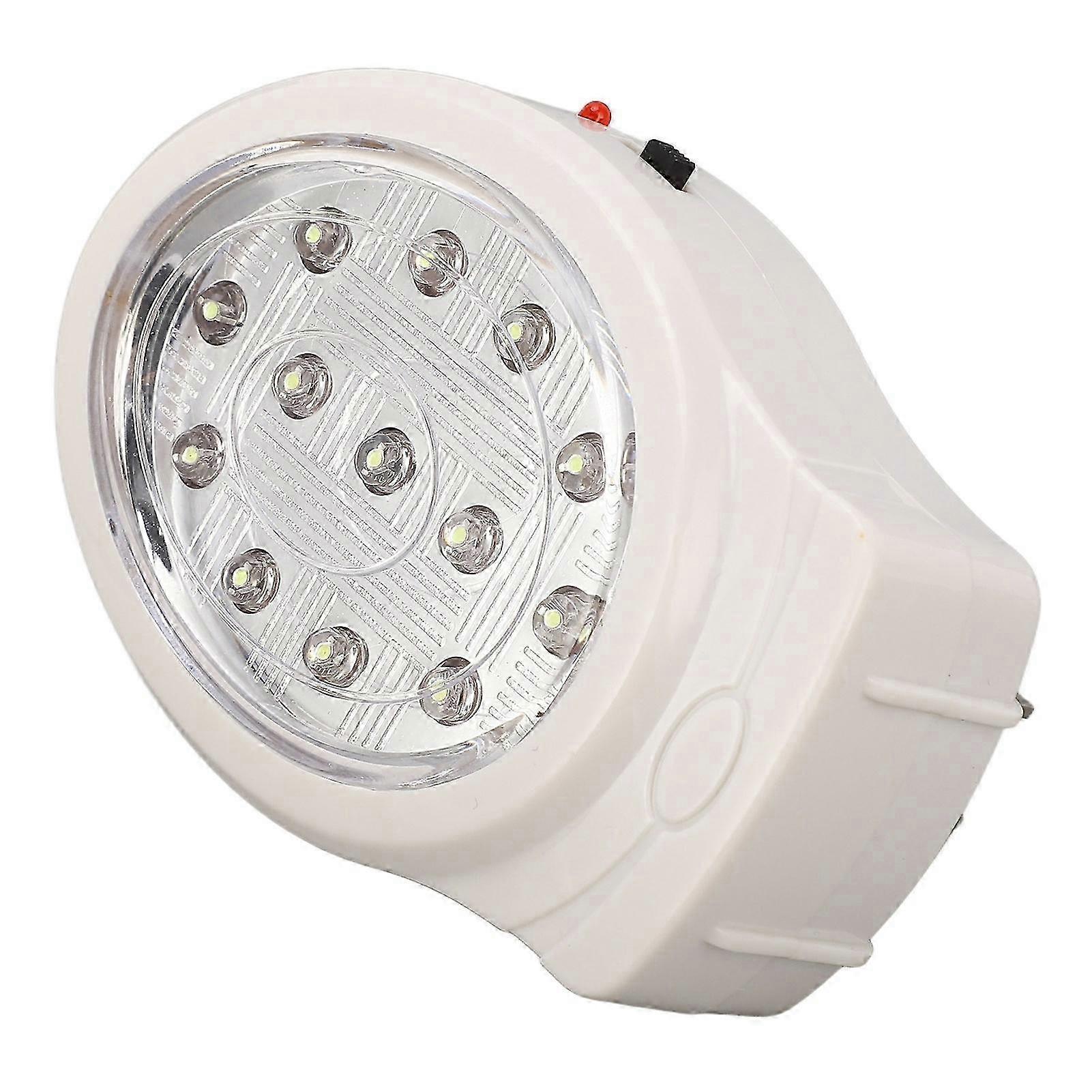 Lampe d’urgence LED rechargeable avec luminosité blanc froid 2W - Lumière de panne de courant enfichable à économie d’énergie avec 2 vitesses