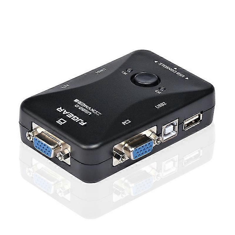 KVM Switch 1080P HD Audio Sharing KVM Switch for USB Key Keyboard Mouse Monitor Adapter