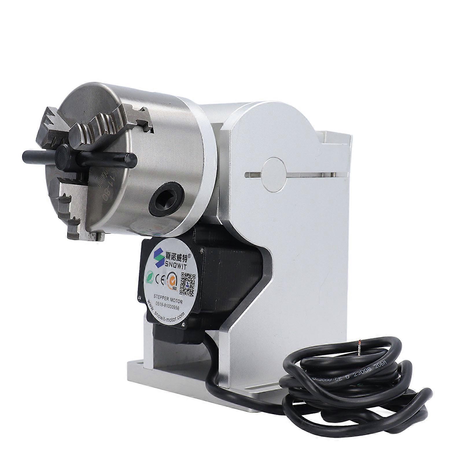 80mm Chuck Rotating Shaft CNC Milling Machine Driving Head Universal Rotating Fixture DC24V