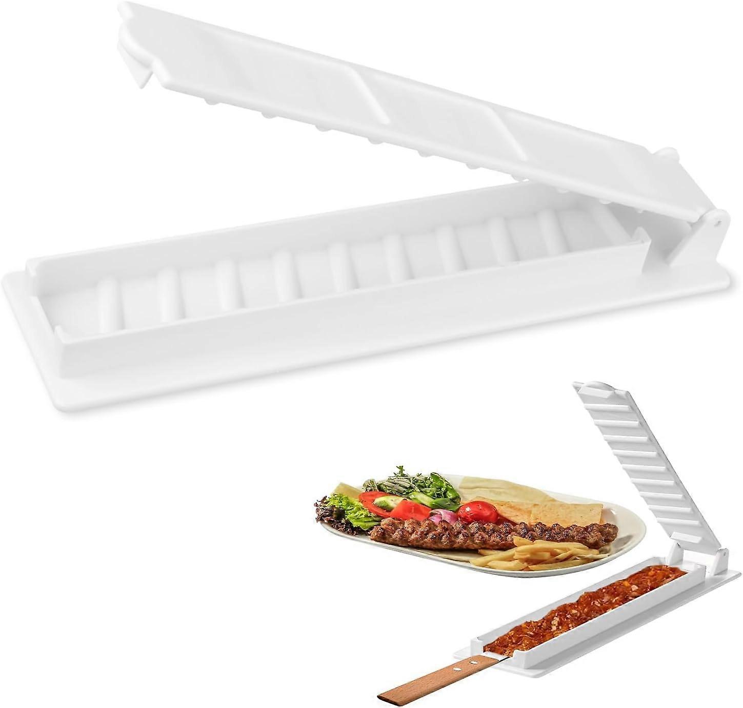 Kebab Maker Machine, Reusable Plastic Kebab Press Easy BBQ Kebab Maker Skewer Maker Press Kebab Maker Grill for Handmade Kebab BBQ Party