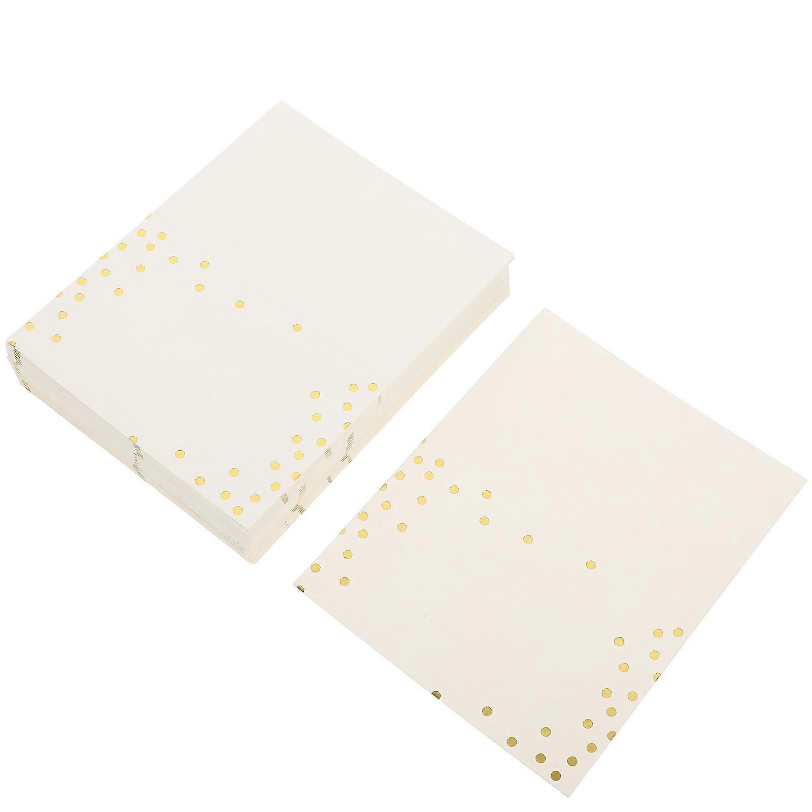 50pcs Elegant Dot Print Paper Place Cards for Weddings, Table Name Cards for Events, Rustic Theme Reserved Seating Signs
