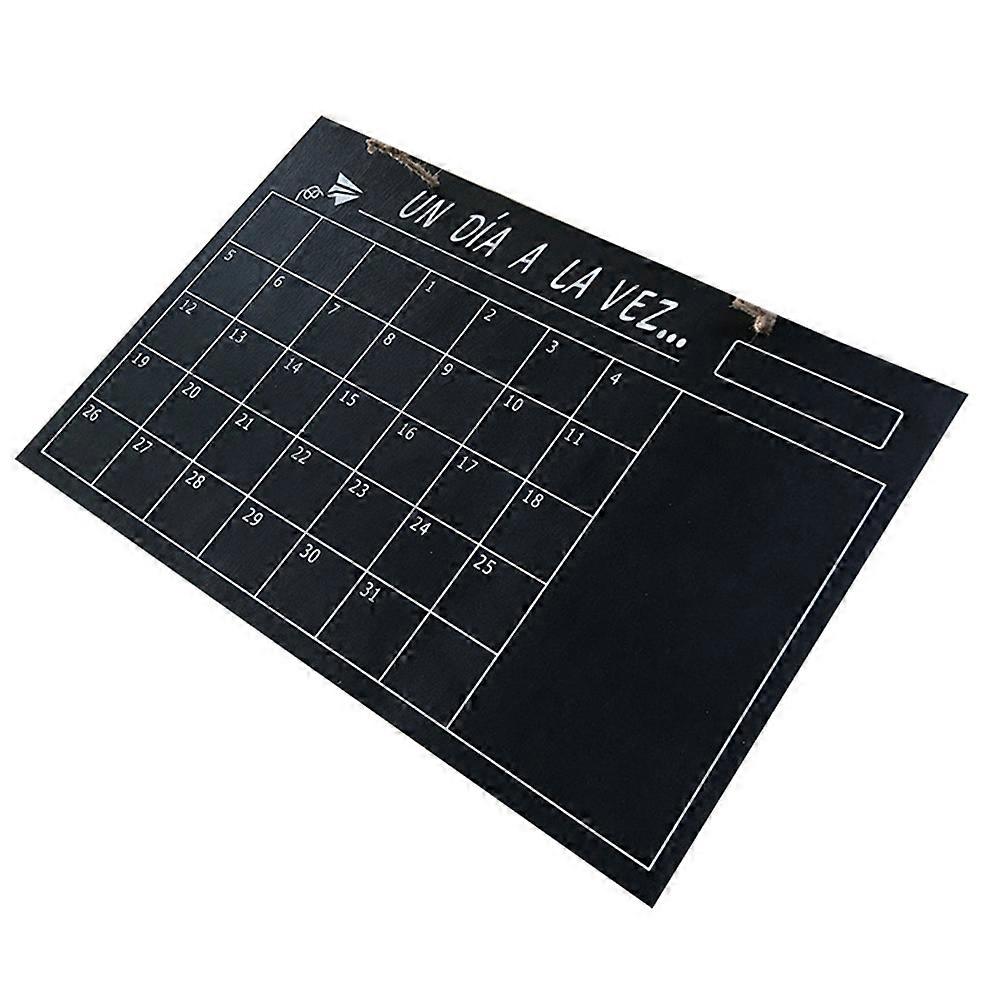 Hanging SingleSided Blackboard for Messages and Decoration Made of Synthetic Material Black