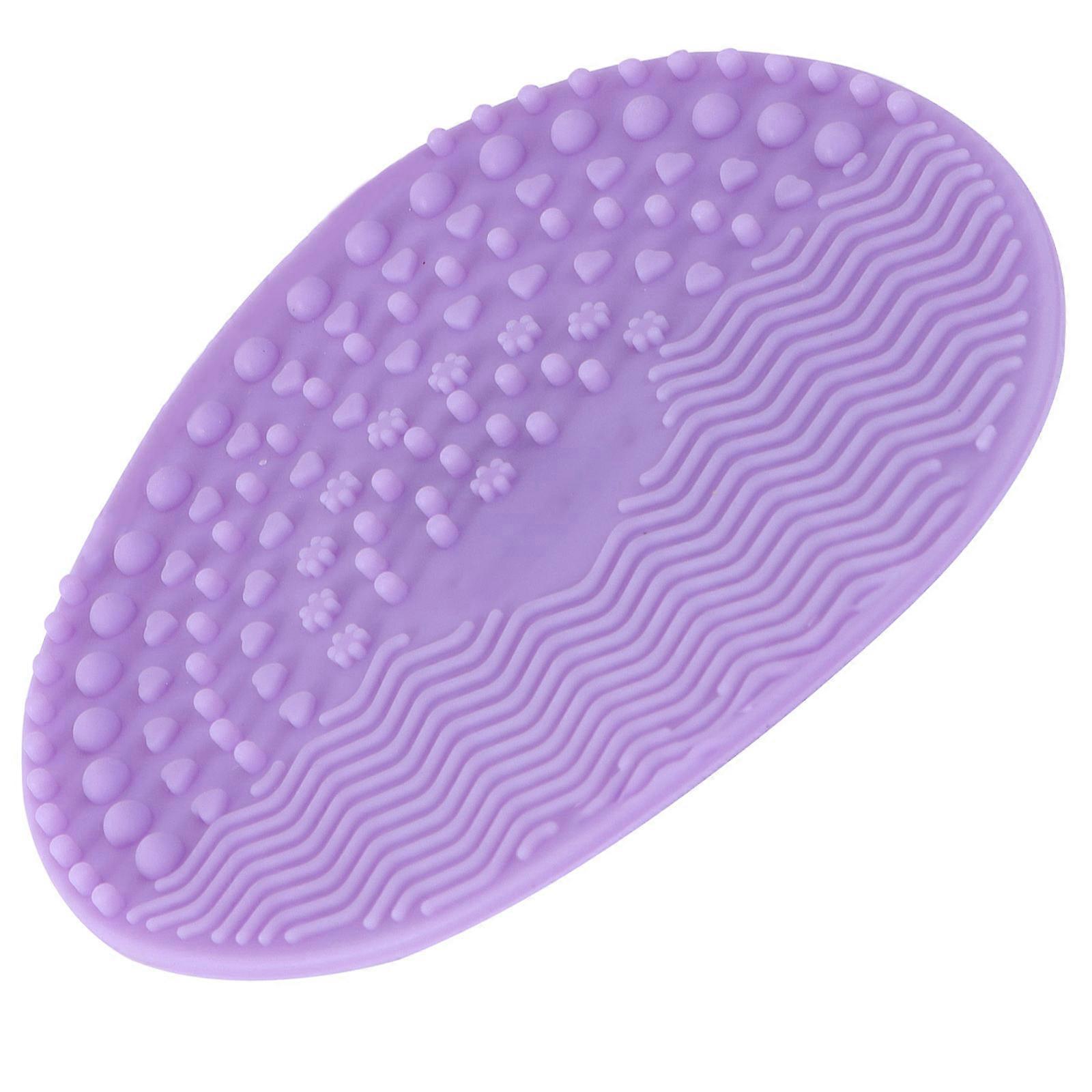 Silicone Face Brush for Cleaning Use Easy to Master and Fill with Water Round Design Purple