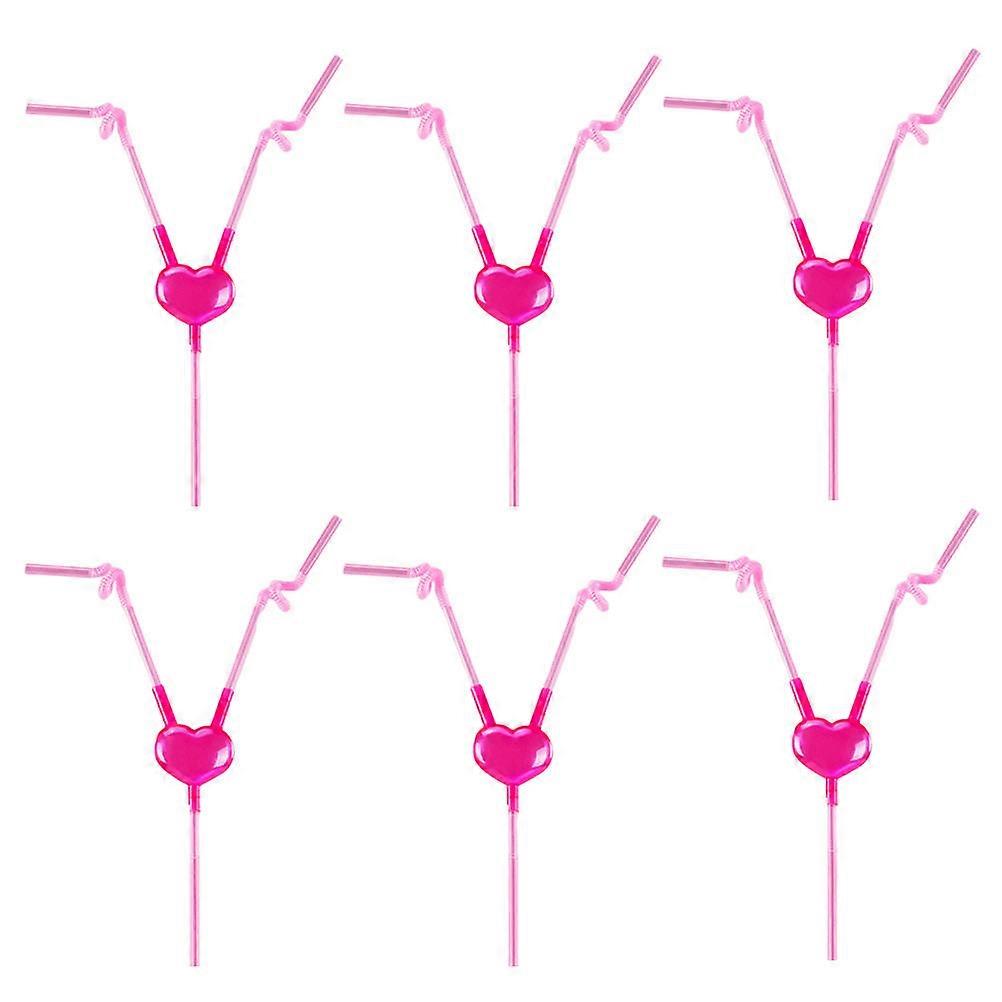 Rosy Creative Party Set of 6 Double Mouth Pipettes for Drinks Lightweight Durable