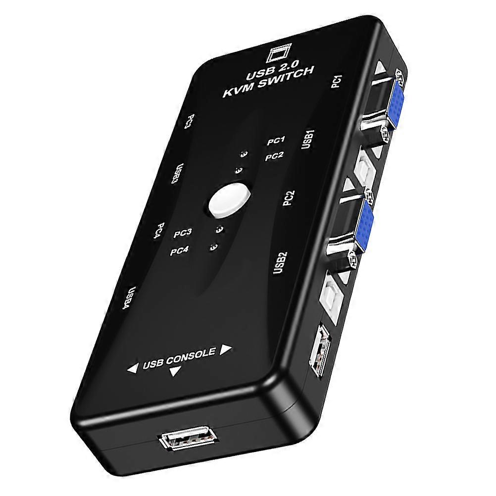 Switch 4 in 1 out Mouse Keyboard Splitter 4 Port USB Audio Video Switch VGA Printer Share