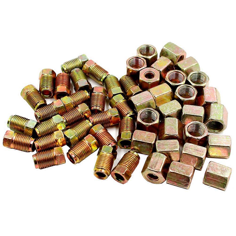 Brake Tube Adapter Easy Installation For Brake Tubes Galvanized Iron Corrosion Resistance 1.75X0.95cm 25 Sets