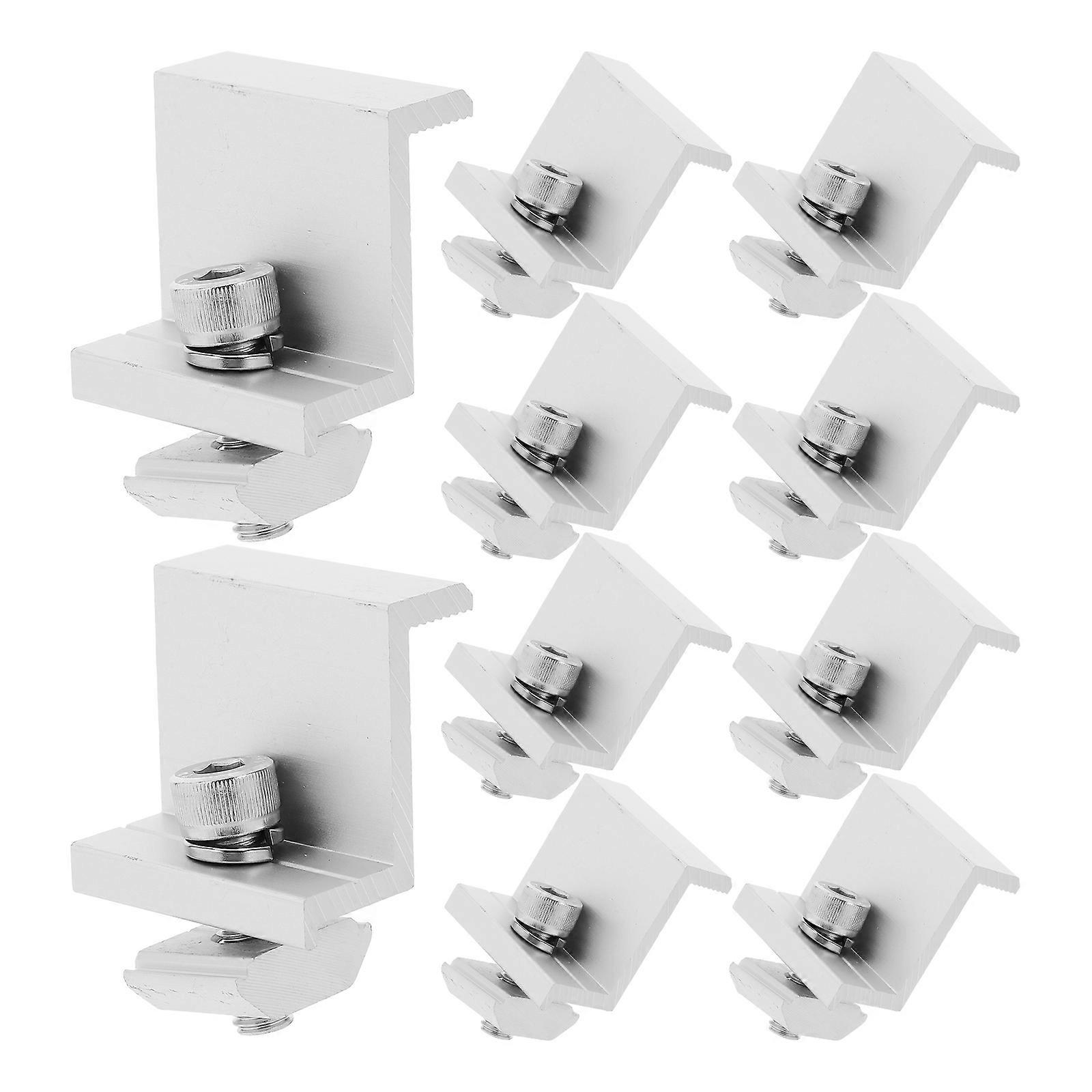 Versatile 10Pcs Solar Panel Mounting Brackets Designed For Installers Ideal For Securing Solar Panels Using Durable Materials
