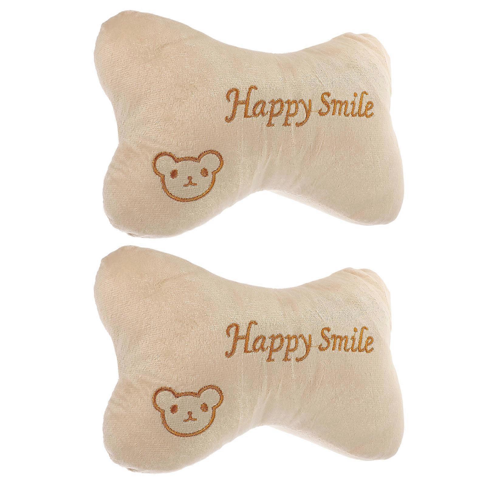 Driving Neck Pillow Car Pillowcar Neck Pillow Office Use Ergonomic Design Beige 9.8×6.5×3.5in 2Pack