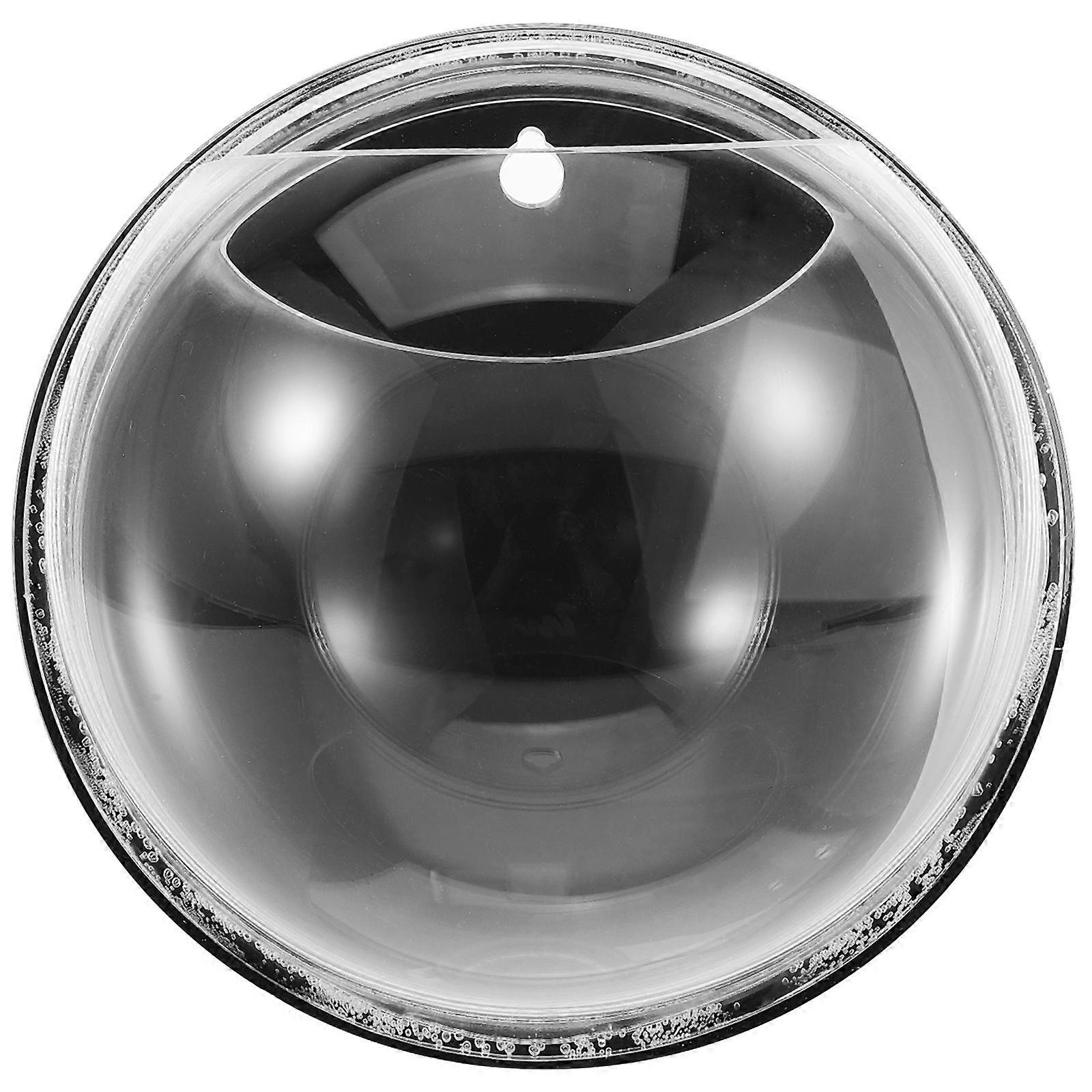 Wall Mounted Fish Bowl Clear Acrylic Round Tank for Pet Use Transparent Color 6.7 Inches Diameter