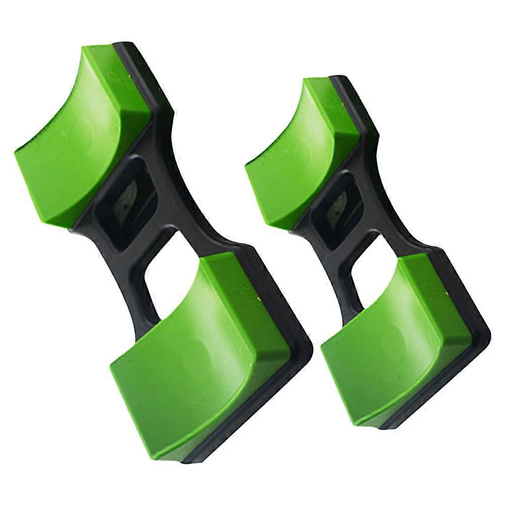 Green Dumbbell Rack Stand for Home Gym with DualLayer Design and AntiSlip Base Plastic Material Space Saving 2pcs