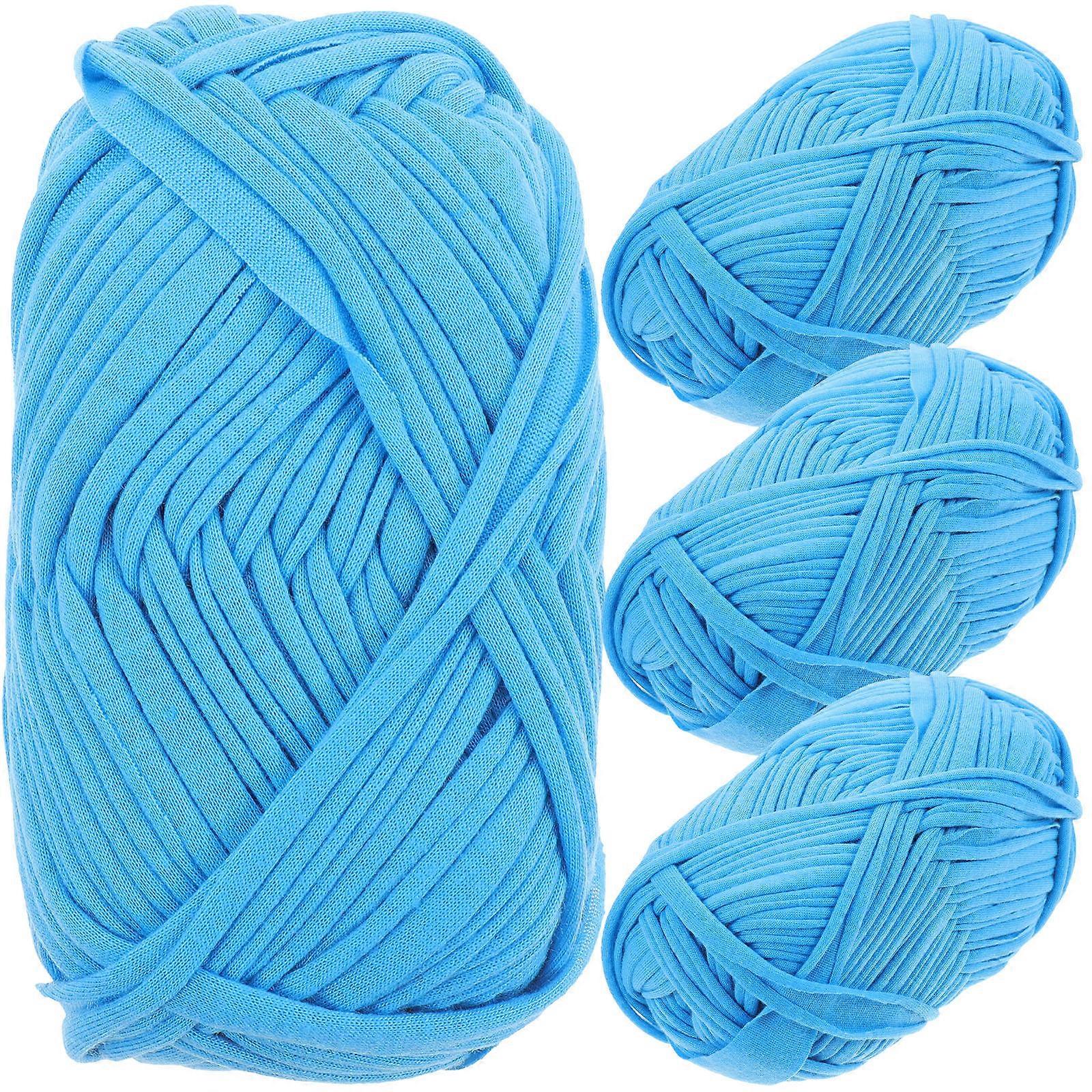 DIY Weaving Rope 4 Rolls Perfect For Blanket Bag Making And Craft Projects 6X6Cm Blue Material