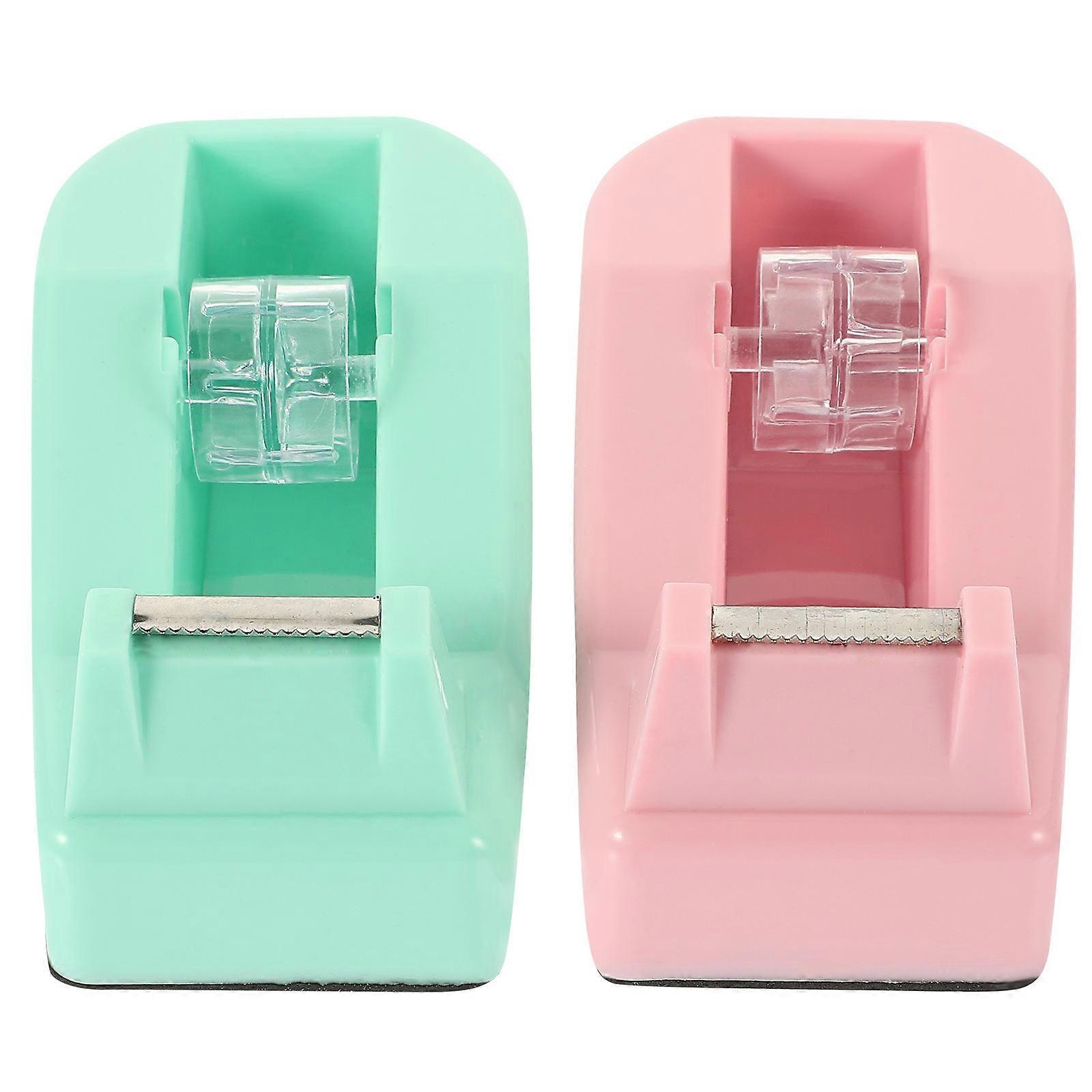 Small Tape Dispenser for Daily Use Portable Tape Cutter with PP and Stainless Steel Assorted Color