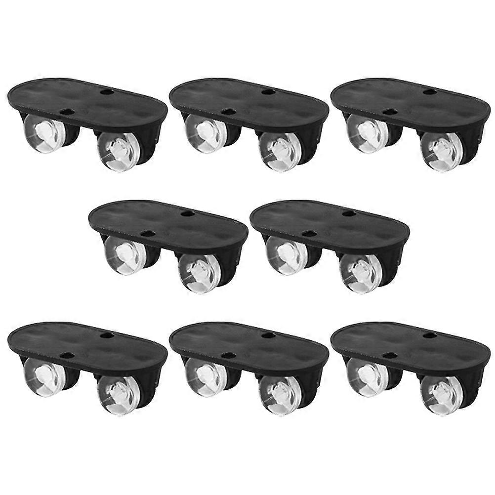 Durable Round Non-Swivel Caster Wheels In Black For DIY Projects And Storage Boxes 8Pcs Featuring Wear Resistant Design