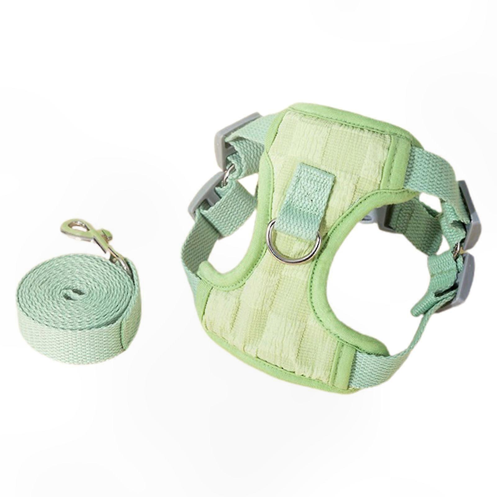 Adjustable Mesh Dog Harness Set with Leash for Small Medium Dogs Outdoor Safety Traction Tool Escape Proof Vest Design Soft Comfortable Walk Accessory