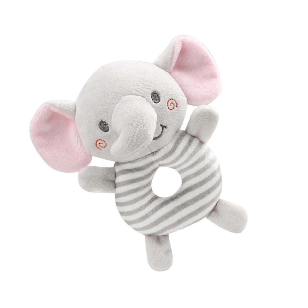 Soft Elephant Soothing Hand for Newborns and Toddlers, Soft Stuffed Toy with Gripping Elements Promotes Motor Skills.