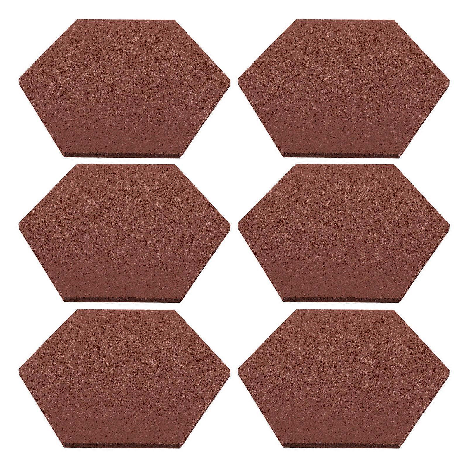 Memo Board Felt Background Board Soundproofing For Homeowners Office Workers 12x12x0.5cm Coffee 12Pcs