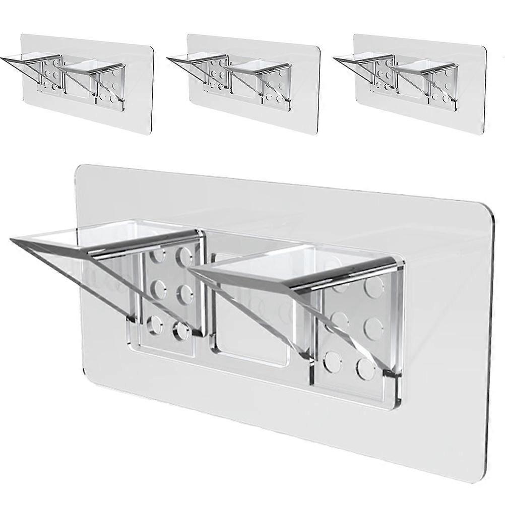 Transparent Acrylic Shelf Pegs for Nailfree Shelf Supports Suitable for Smooth Surfaces 4 Pieces